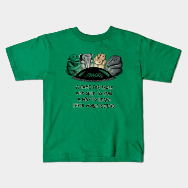 Jumanji Kids T-Shirt by rakelittle